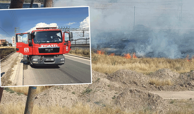 Eskişehir’de yangın: Alevler YHT hattına 5 metre kala durduruldu