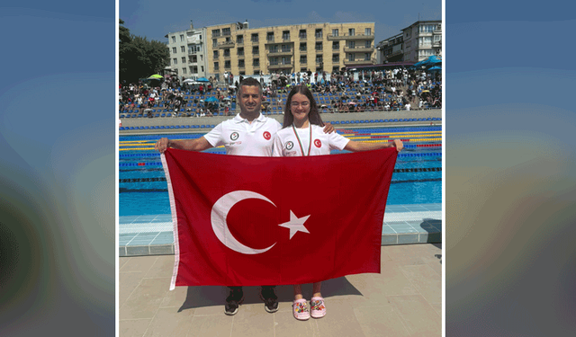Eskişehirli milli yüzücü Ecrin Çevik’ten bronz madalya