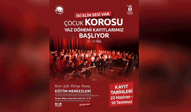 Tepebaşı’nda çocuk korosu için yaz dönemi kayıtları başlıyor