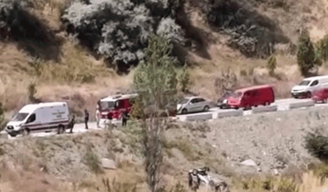 Ankara'da otomobil şarampole yuvarlandı