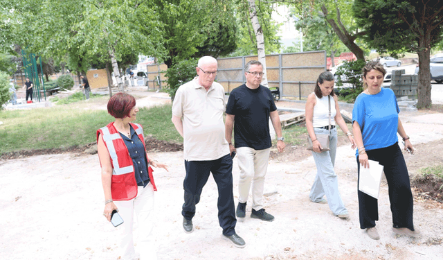 Başkan Kurt 2 Eylül Kültür ve Spor Parkı'ndaki çalışmaları yerinde inceledi