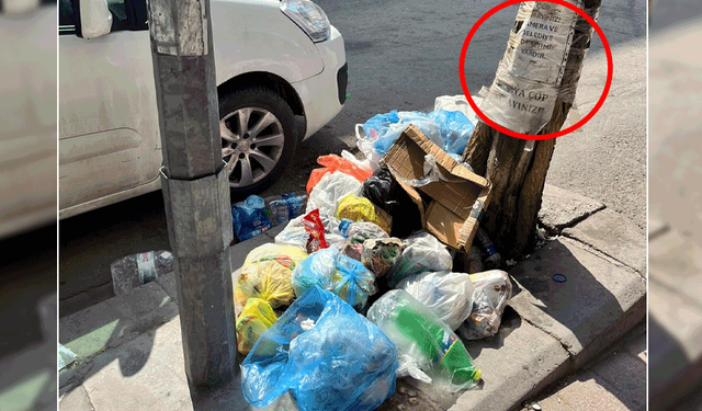 ‘Buraya çöp atmayınız’ uyarısı dikkate alınmadı, cadde çöp yığınına döndü