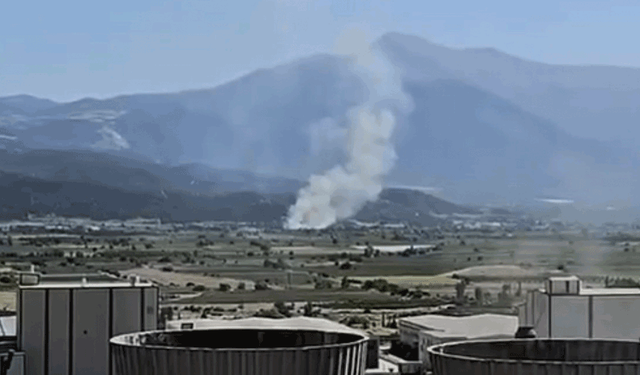 Denizli'de korkutan yangın
