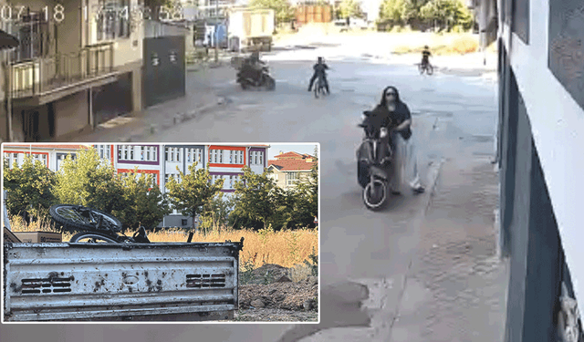 Eskişehir'de motosikletin çaptığı bisikletli çocuk yaralandı