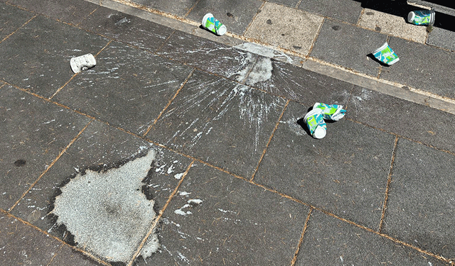Eskişehir’de pes dedirten görüntü: Parkın her yerine ayran döküp gittiler