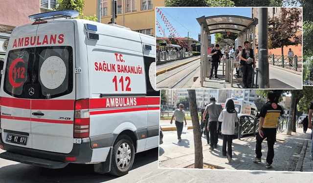 Eskişehir’de tramvay durağında bıçaklı kavga