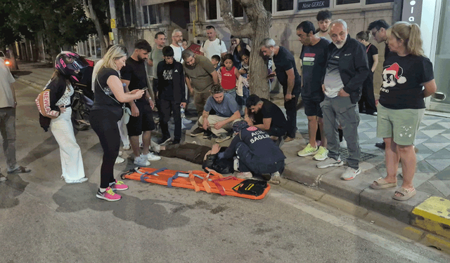 Tek teker giden çocuklar trafiği karıştırdı: Motosiklet sürücüsü hastanelik oldu