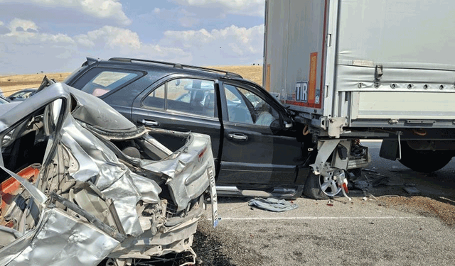 Afyon'da anız yangını kazaya neden oldu: 13 araç birbirine girdi