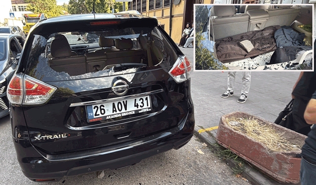 Eskişehir trafiğinde dehşet anları: Taşla camı kırıp sürücüyü darbettiler