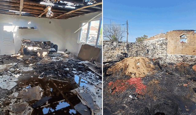 Eskişehir’de müstakil ev çıkan yangında küle döndü