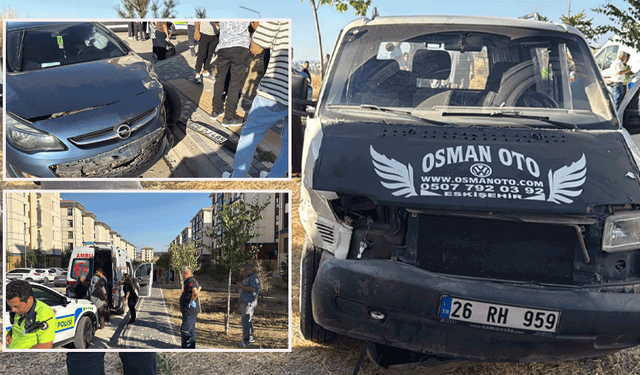 Eskişehir'de otomobil ile minibüs çarpıştı: 8 yaralı