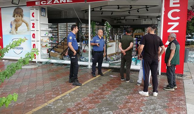 Malatya'da şiddetli fırtına ağaçları devirdi, iş yerlerinin camları patladı