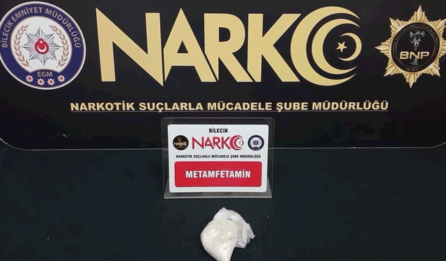 Bilecik'te üzerinde metamfetaminle yakalandı