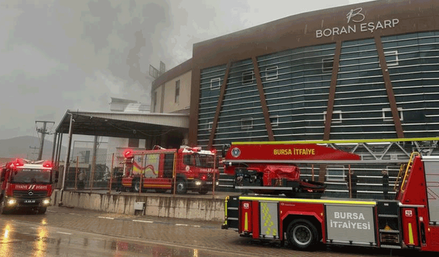 Bursa'da fabrikada çıkan yangın korkuttu