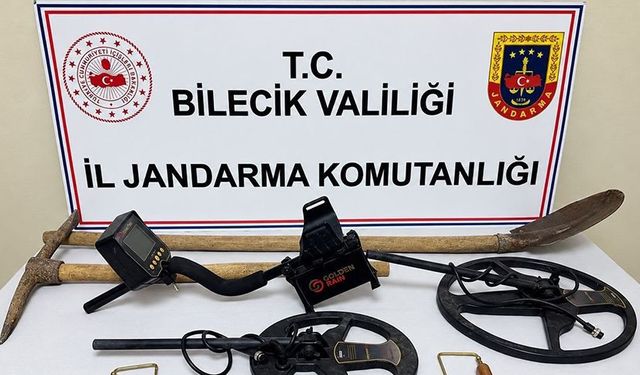 Bilecik’te define arayan 2 kişi suçüstü yakalandı