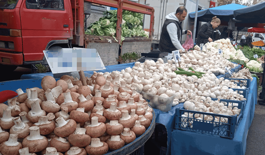 Eskişehir'de pazar tezgahları beyaza büründü