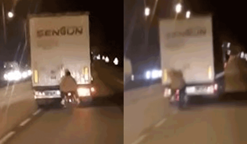 Eskişehir’de tehlikeli yolculuk! Canlarını hiçe saydılar