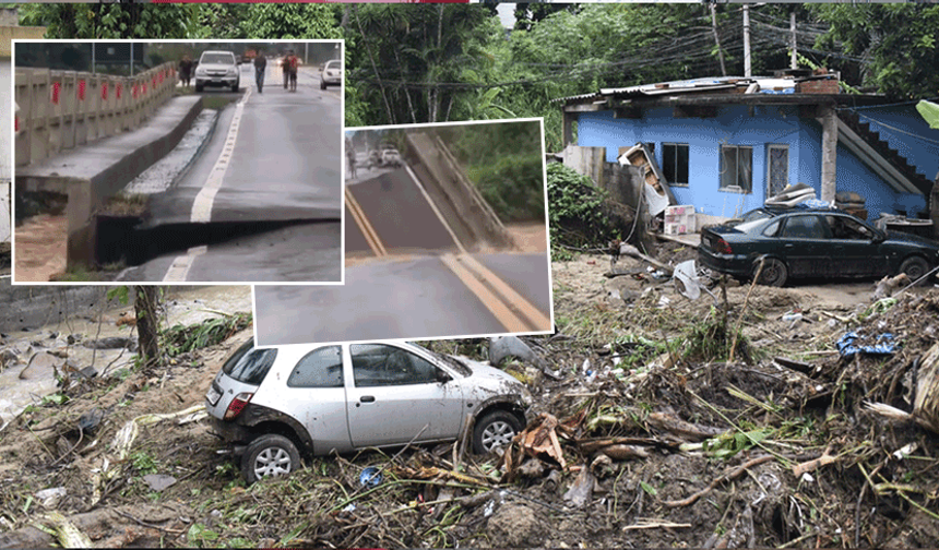 Brezilya’da selde can kaybı artıyor: Nehir üzerindeki köprü yıkıldı
