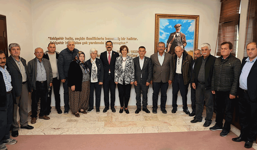 CHP’li başkanlardan Ünlüce'ye tebrik ziyareti