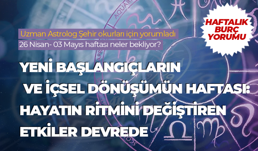 Haftalık burç yorumu (26 Nisan 03 Mayıs 2025)