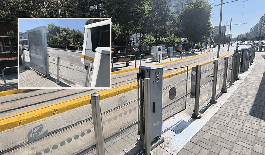 Kurban Bayramı’nda kaza yaşanan tramvay durağı onarıldı