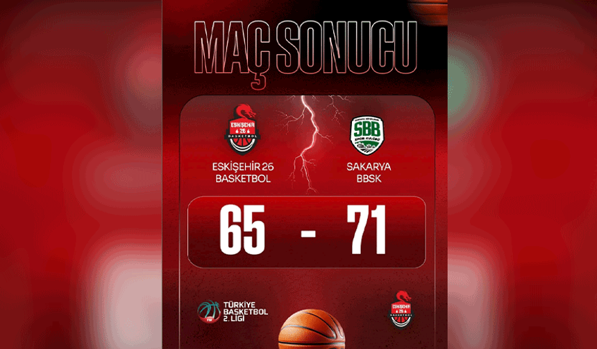 Eskişehir 26 Basket  evinde mağlup oldu