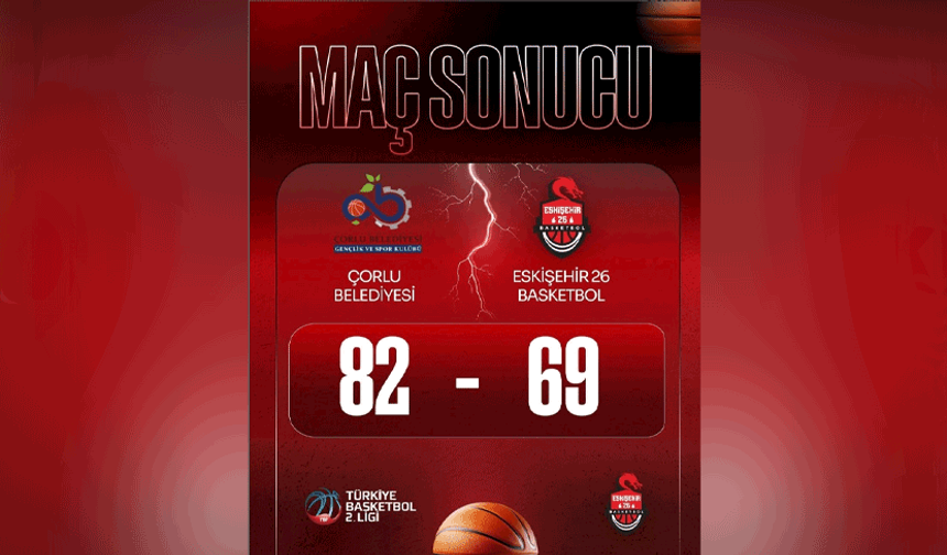 Eskişehir 26 Basketbol, Çorlu deplasmanından mağlup döndü