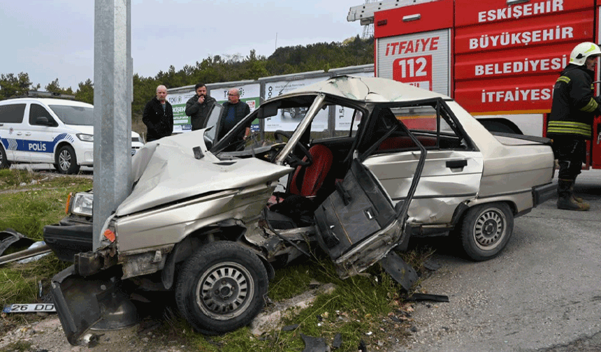 Eskişehir’de feci kaza: 2 ağır yaralı