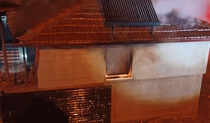 Afyon'da sobadan çıkan yangın paniğe neden oldu