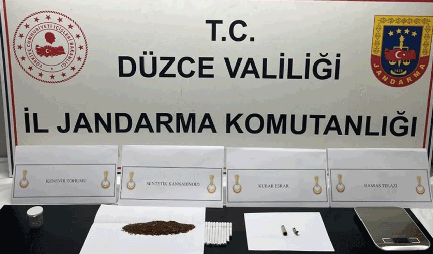 Düzce'de jandarma ekipleri uyuşturucu ile mücadelesini sürdürüyor