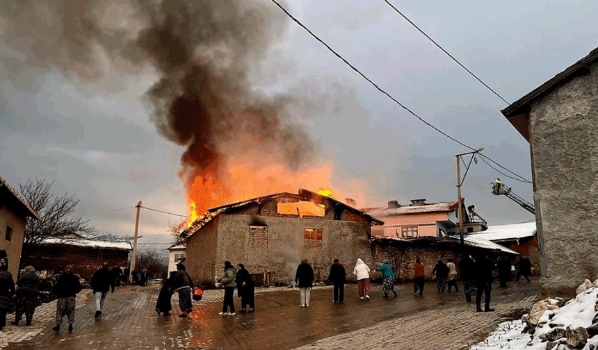 Kütahya'da ahır yangını korkuttu