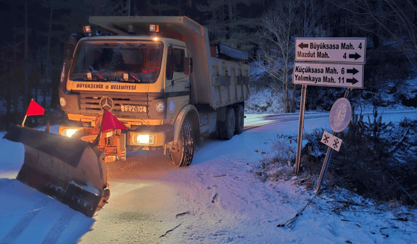 Eskişehir’in kırsal mahalleleri beyaza büründü