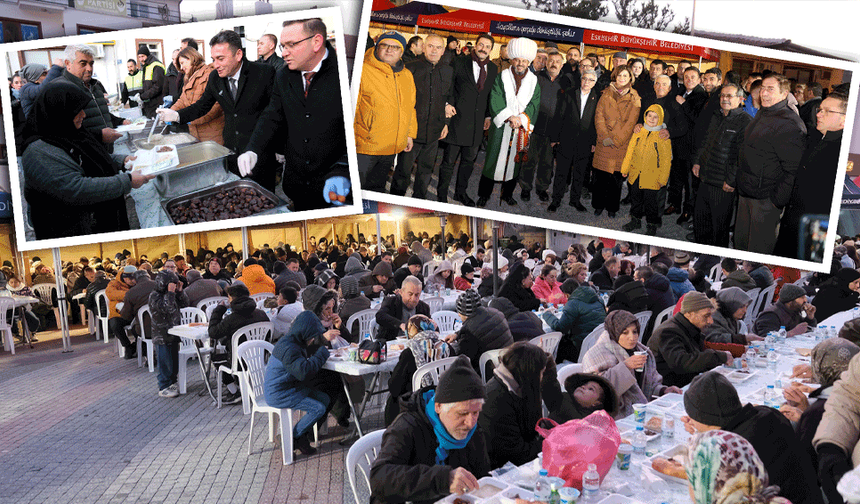 Sivrihisar’daki iftar programında yüzlerce kişi buluştu