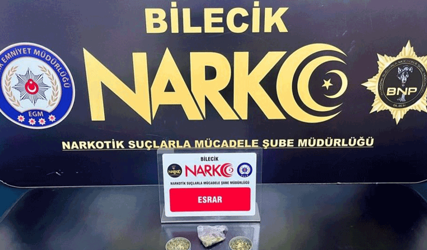 Bilecik’te esrar ve uyuşturucu aparatı ele geçirildi: 1 gözaltı