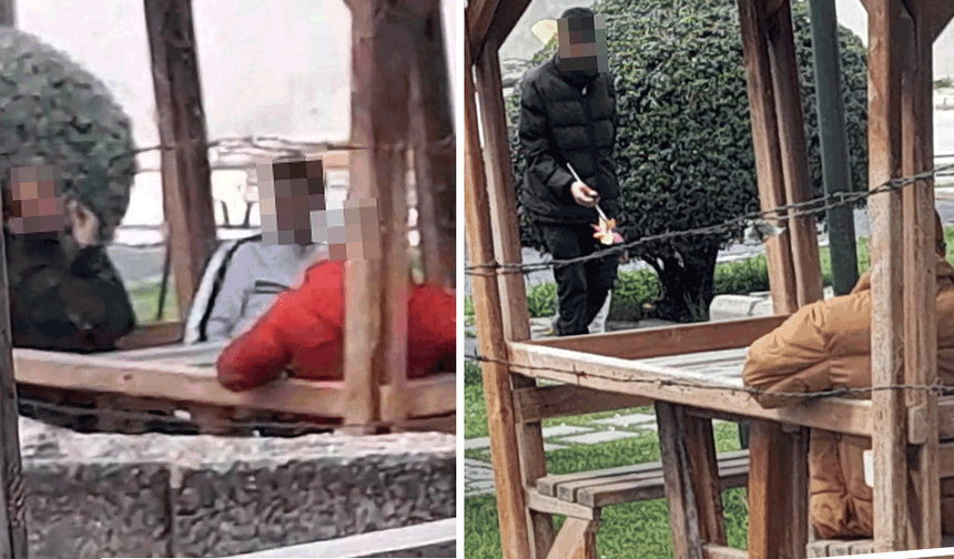 Eskişehir’de çocuk parkında aileleri tedirgin eden görüntü