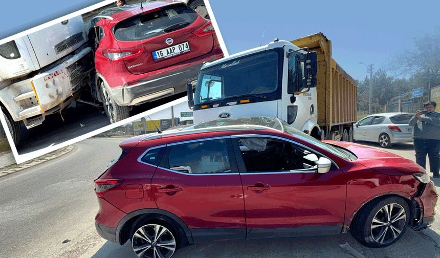 Eskişehir’de kamyonun sürüklediği araçtan mucize kurtuluş