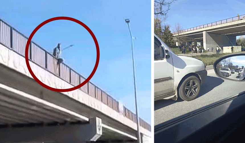 Eskişehir’de korku dolu dakikalar: Köprüden atlamaya çalıştı