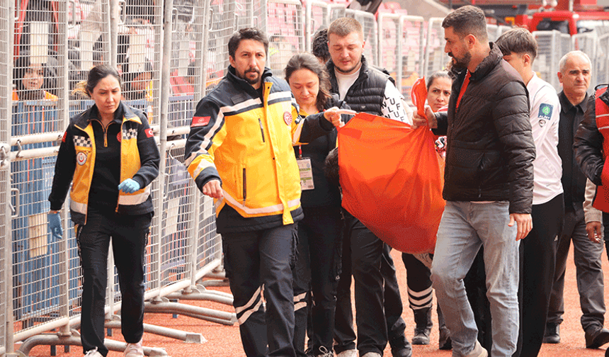 Eskişehirspor maçında korkutan anlar