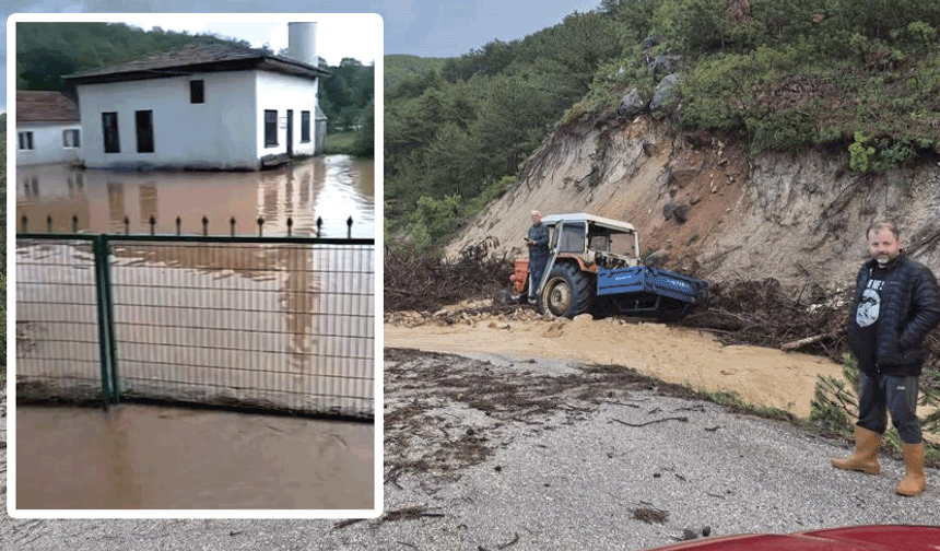 Bilecik'te bir köy sular altında kaldı