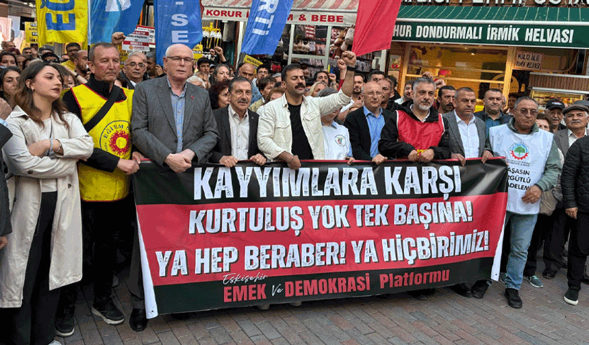Eskişehir’de “mutlak butlan” kararına tepki yürüyüşüne tencere tavalı destek