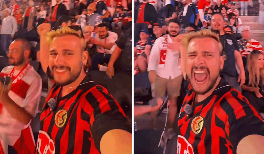 Eskişehirspor forması ABD maçında tribünlerde dikkat çekti