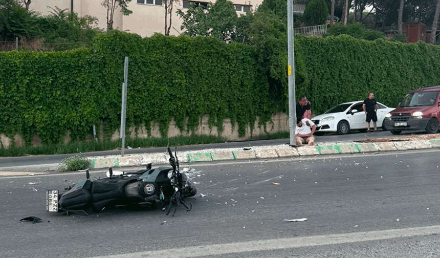 Bursa'da motosiklet sürücüsü kontrolünü kaybetti: 2 yaralı
