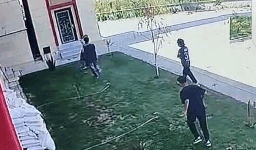 Cami bahçesinde tepki çeken görüntüler: Fıskiyeleri tek tek kırdılar