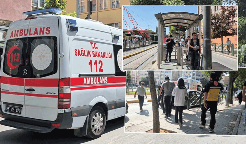 Eskişehir’de tramvay durağında bıçaklı kavga