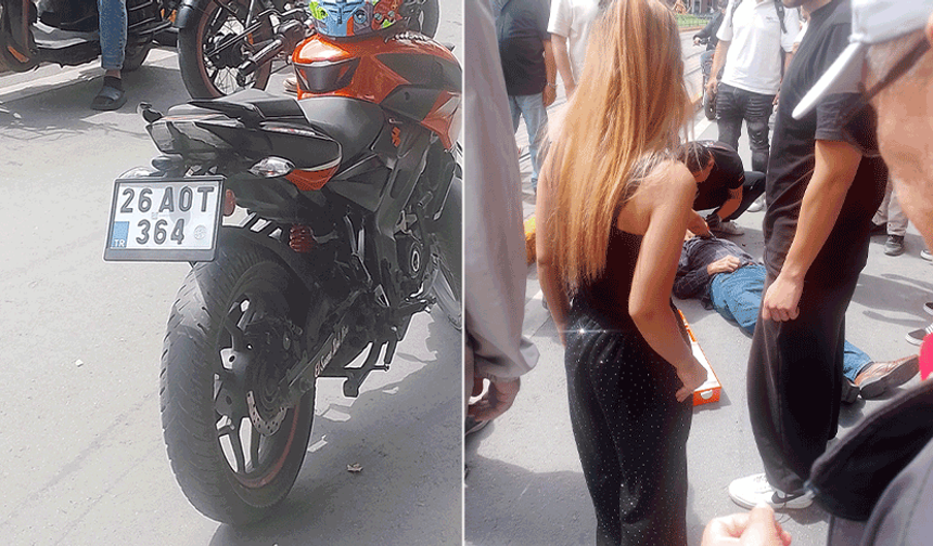 Eskişehir'de yaşı küçük motosikletlinin çarptığı yaya yaralandı