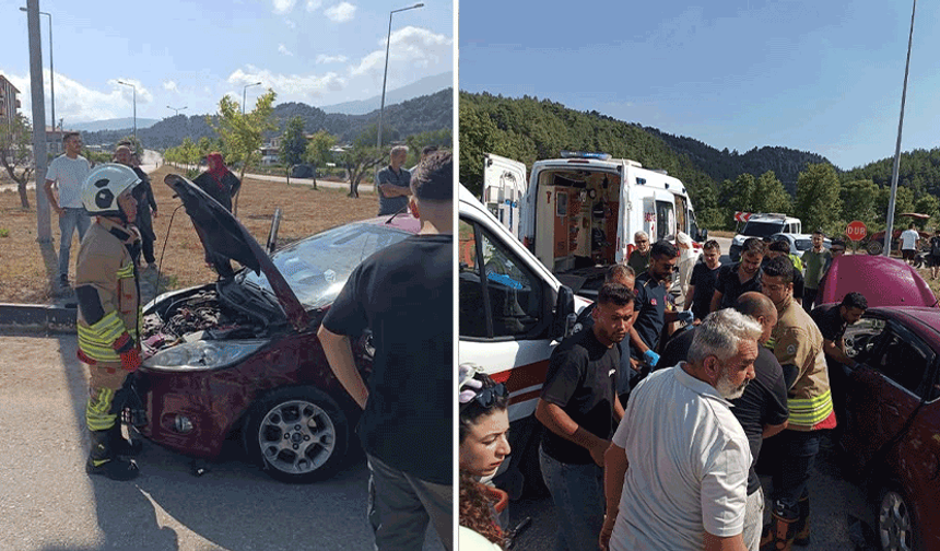Hatay'da iki otomobil çarpıştı: 6 yaralı