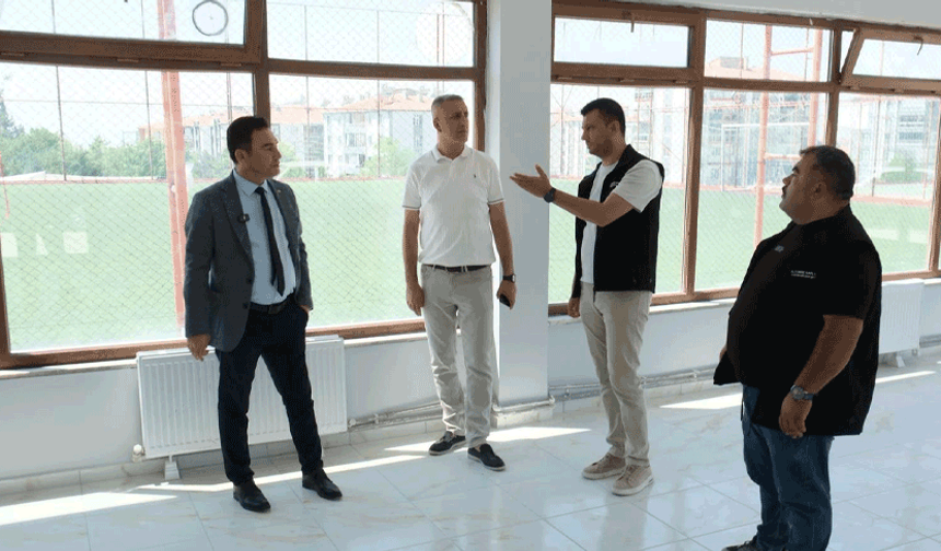 Başkan Dökmeci spor kompleksi çalışmalarını yerinde inceledi