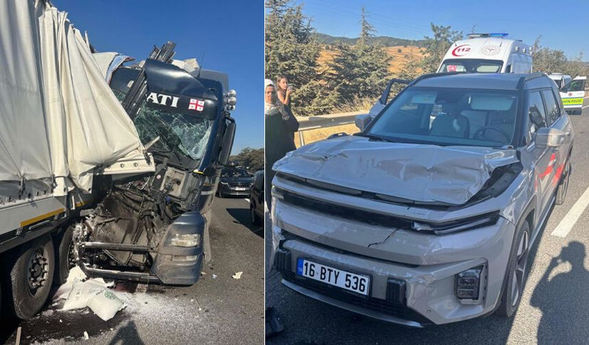 Eskişehir-Bozüyük yolunda kaza: 4 araç birbirine girdi, 2 yaralı