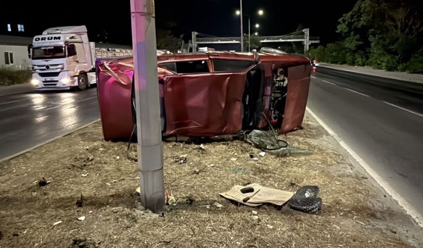 Eskişehir'de kontrolden çıkan araç takla attı: 1 yaralı