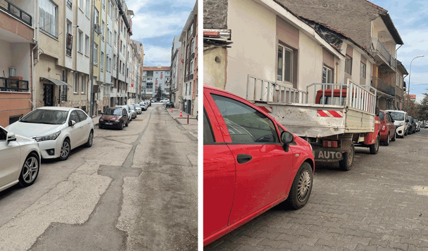 Eskişehir’in ara sokakları otoparka döndü: Yayalar geçecek yer bulamıyor